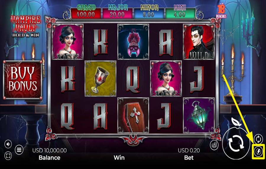Vampire Vault Hold and Win ELEVATE THE TEMPO.