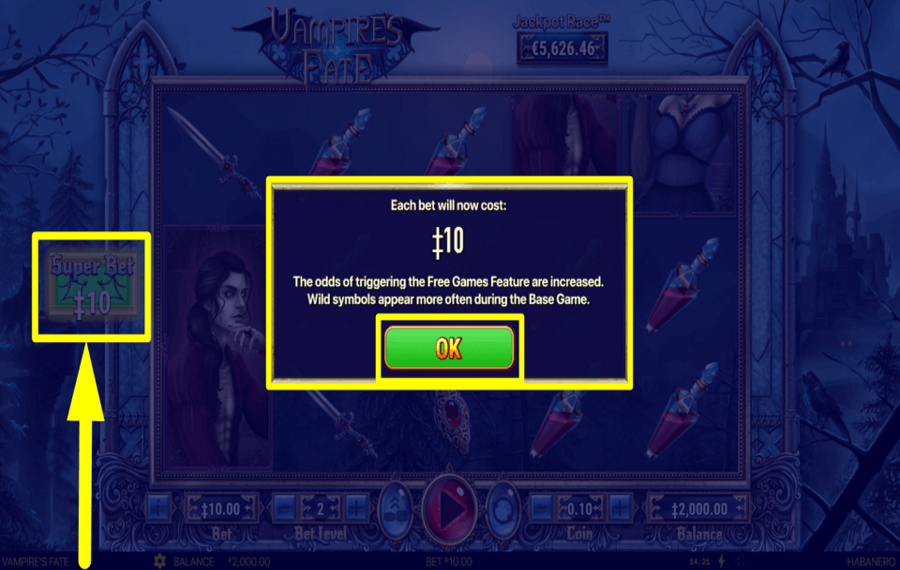 Vampires Fate ACTIVER LE SUPER PARI.