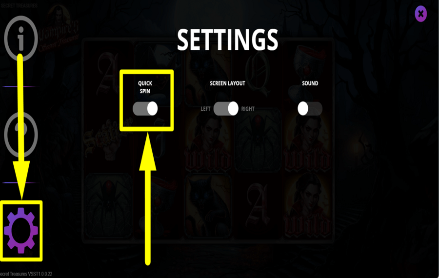 Vampires Secret Treasures TURBO-MODUS AKTIVIEREN.