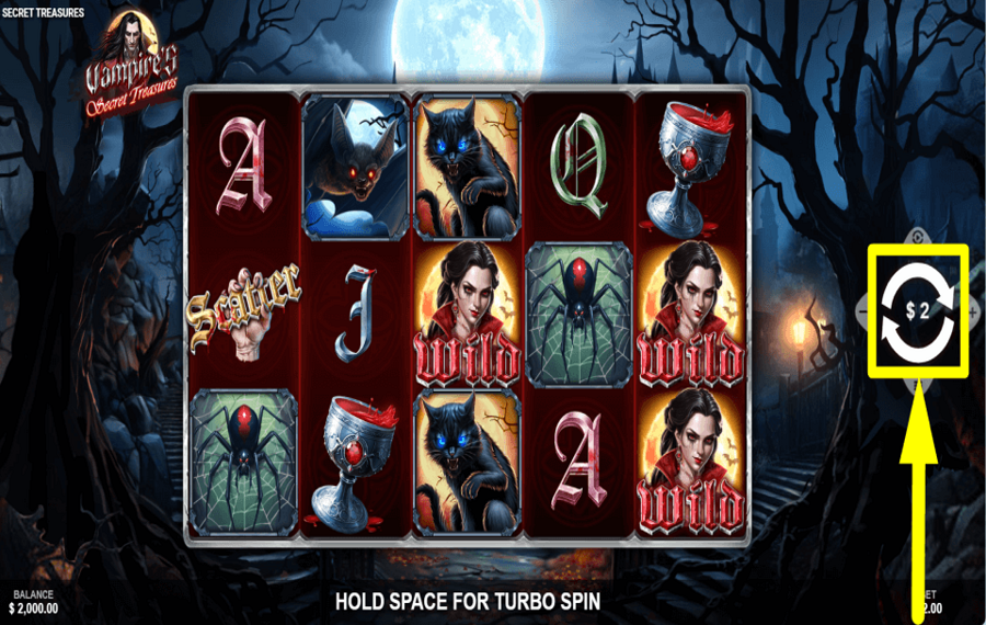 Vampires Secret Treasures SPIELEN, UM ZU GEWINNEN.