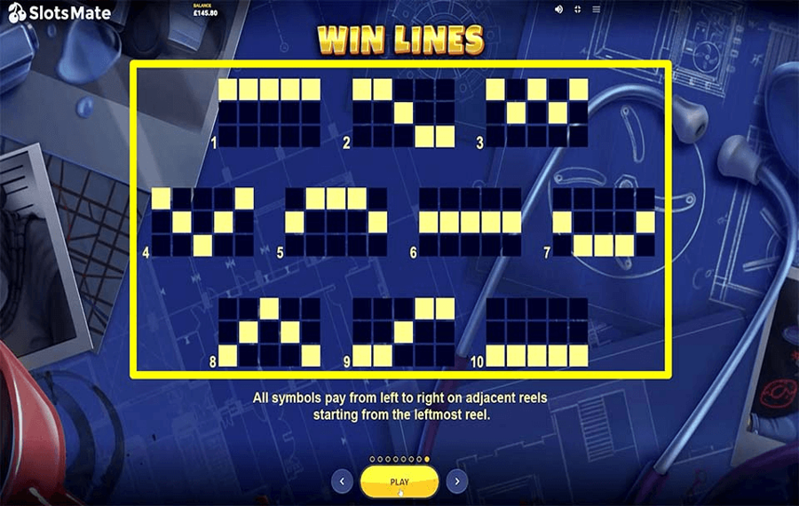 Vault Cracker Choose the paylines.