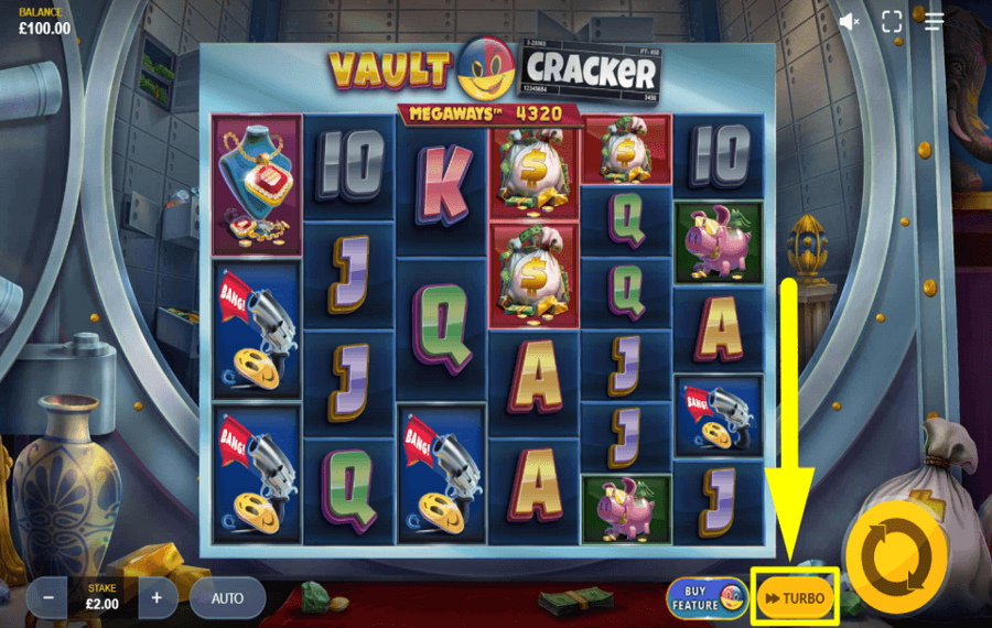 Vault Cracker Megaways ACTIVATE TURBO MODE.