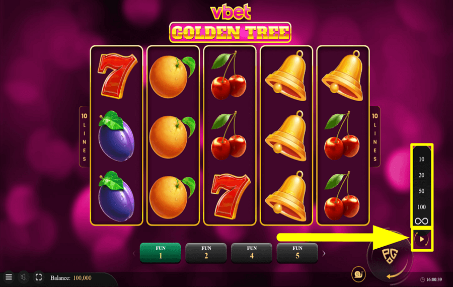 Vbet Golden Tree WÄHLEN SIE AUTOMATISCHE SPINS.