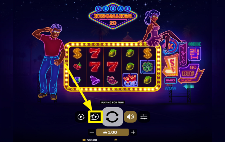 Vegas Kingmaker 20 ACCELERATE THE SPINS.