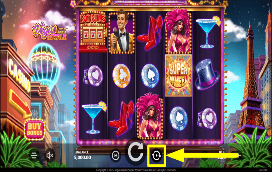Vegas Royale Super Wheel ПРОДОЛЖИТЬ АВТОМАТИЧЕСКИ.
