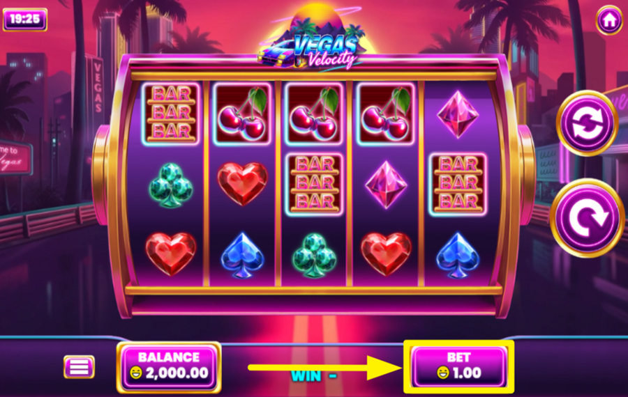 Vegas Velocity ВЫБЕРИТЕ ОБЩУЮ СТАВКУ.