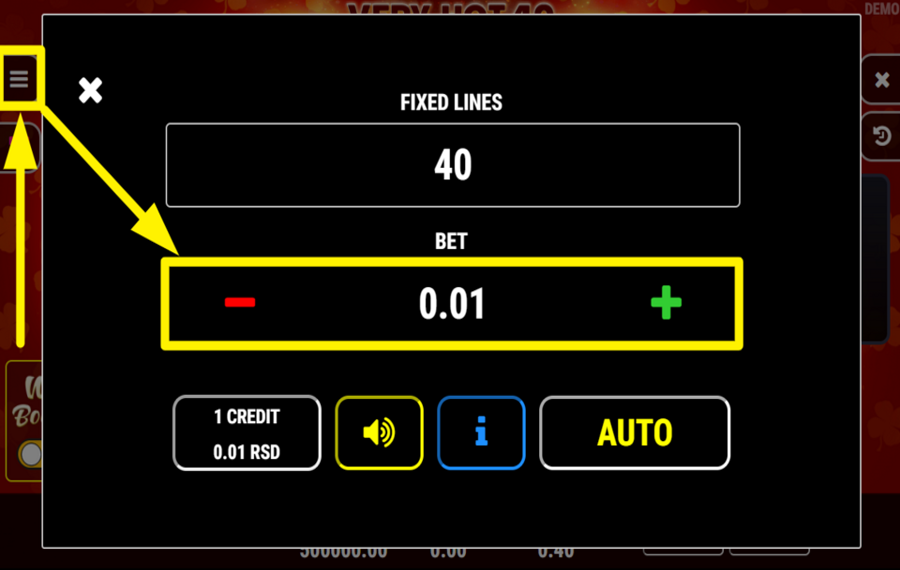 Very Hot 40 Booster PICK A BET VALUE.