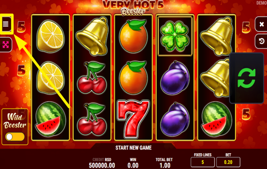 Very Hot 5 Booster PICK A BET VALUE.