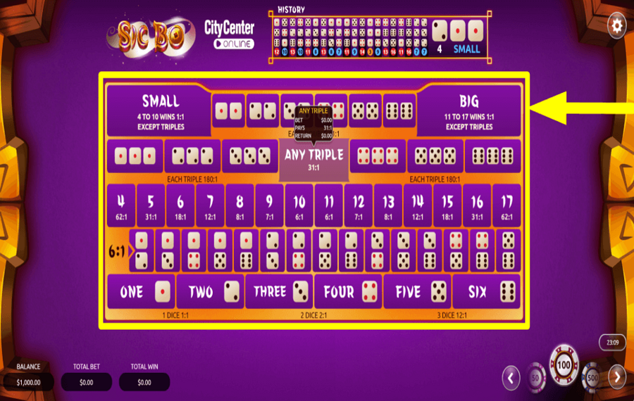 Vibra Gaming Sic Bo SCEGLI LE COMBINAZIONI VINCENTI.