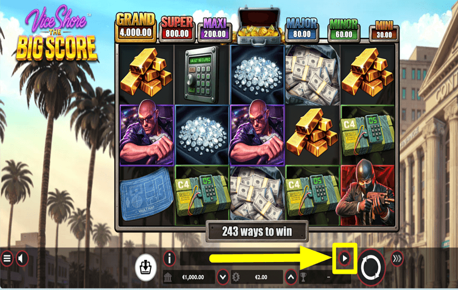 Vice Shore The Big Score START AUTOPLAY.