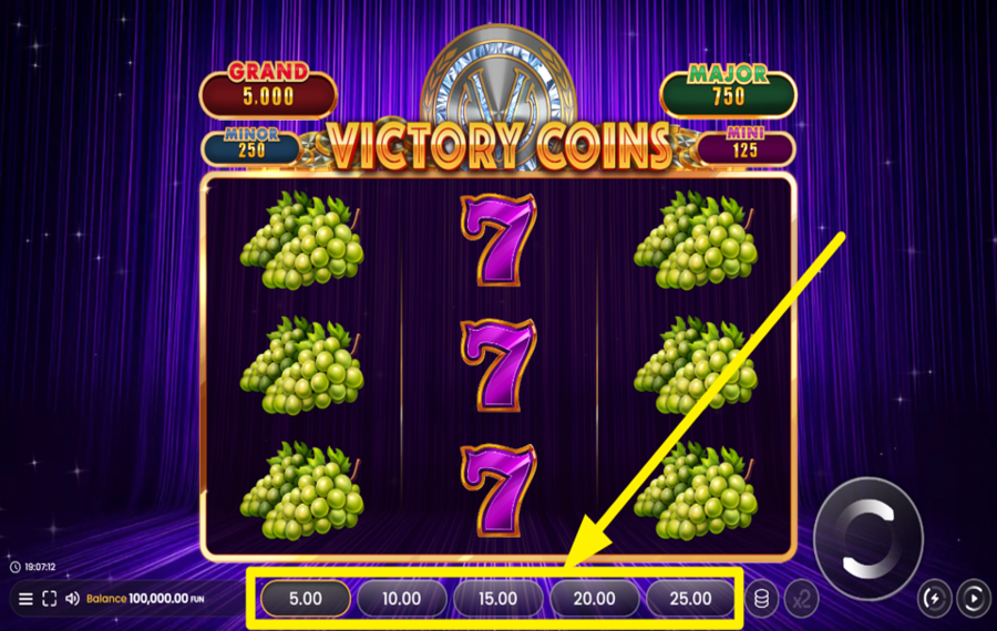 Victory Coins IMPOSTA LA TUA PUNTATA TOTALE.