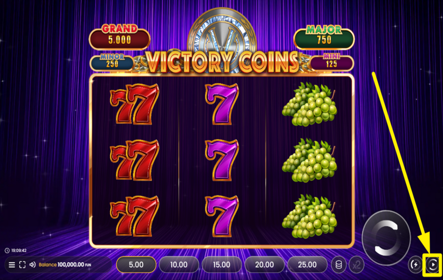 Victory Coins SCEGLI LA GIOCO AUTOMATICO.