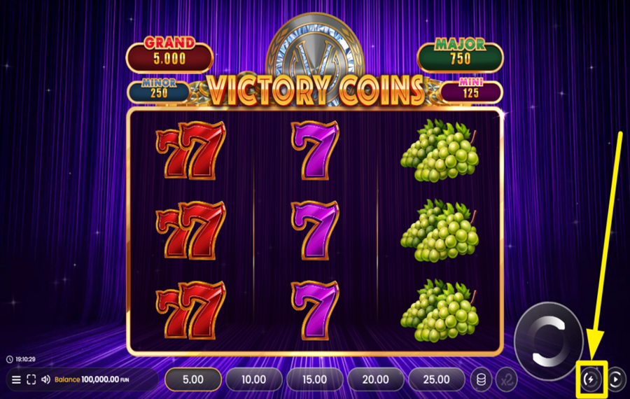Victory Coins ATTIVA LA MODALITÀ TURBO.