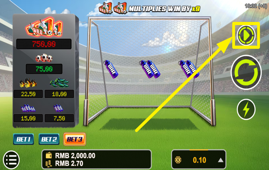 Victory Kick CHOISISSEZ LES TOURS AUTOMATIQUES.