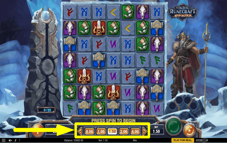 Viking Runecraft Apocalypse DÉTERMINER LA VALEUR DU PARI.