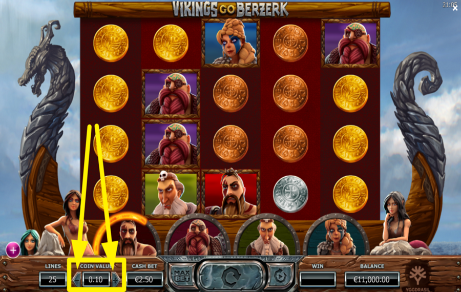 Vikings Go Berzerk MODIFIEZ LA VALEUR DE VOTRE PIÈCE.