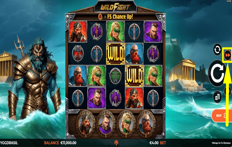 Vikings Go To Olympus WildFight RushingWilds CHANGE GAME SPEED.