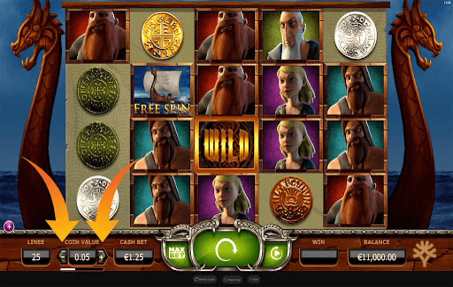 Vikings Go Wild Scegli l'importo della tua scommessa