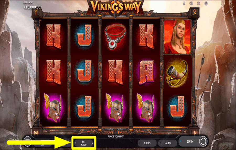 Vikings Way CAST YOUR TOTAL BET.