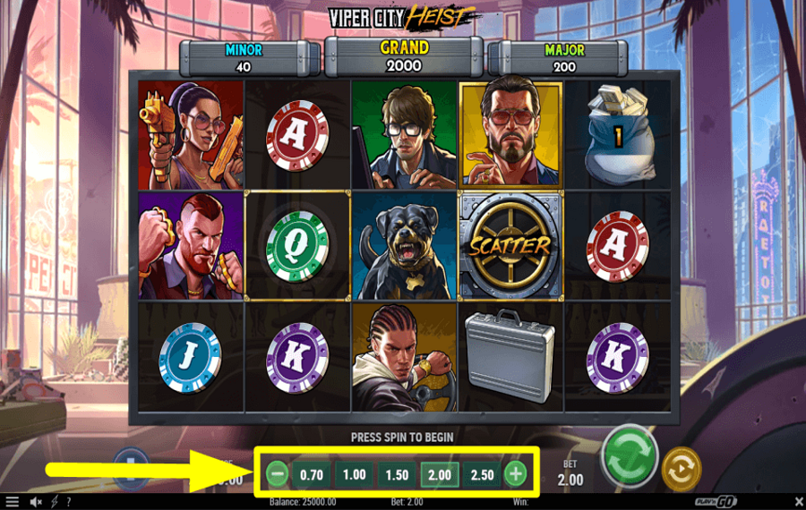 Viper City Heist ÄNDERN SIE DEN EINSATZ.