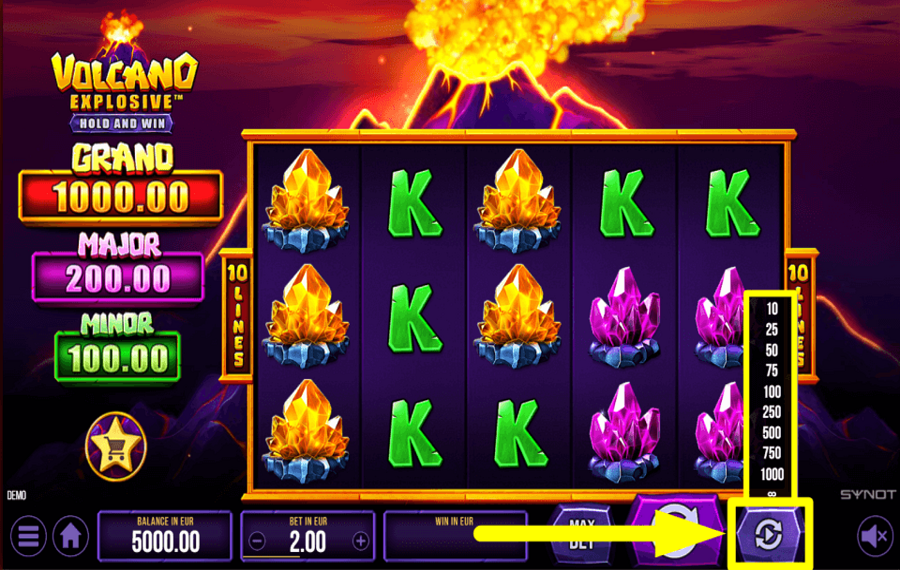 Volcano Explosive AUTOMATISCH DREHEN.