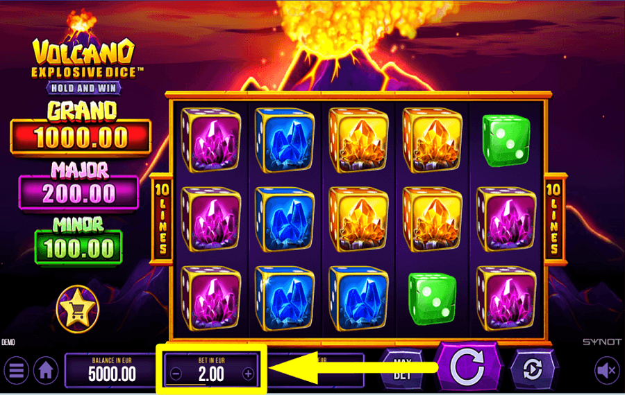 Volcano Explosive Dice WÄHLEN SIE IHREN EINSATZ.