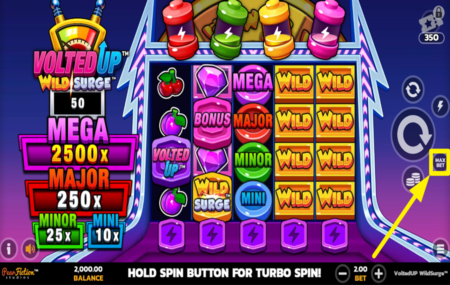 Volted up Wild Surge СТАВЬТЕ НА МАКСИМАЛЬНУЮ СУММУ.