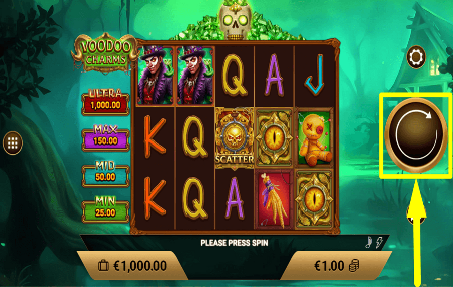 Voodoo Charms SPIELEN, UM ZU GEWINNEN.