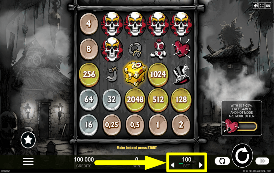 Voodoo Coins PLACE YOUR WAGER.