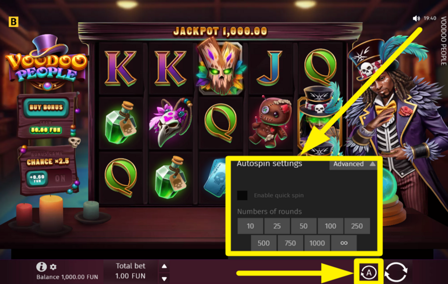 Voodoo People ACTIVAR GIRO AUTOMÁTICO.