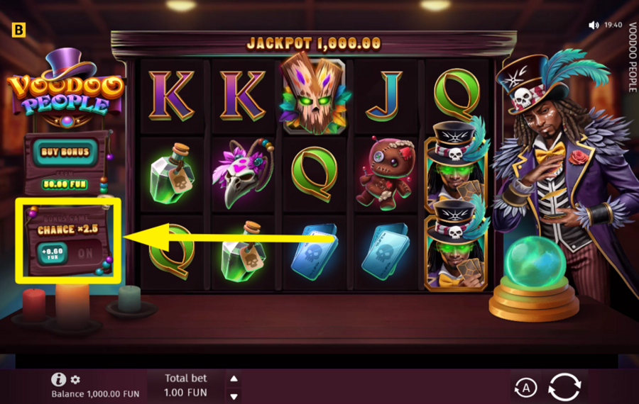 Voodoo People ACTIVAR LA APUESTA DE AUMENTO.