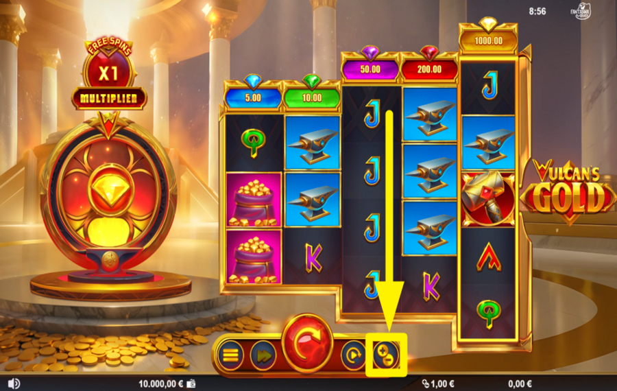 Vulcans Gold ИЗМЕНИТЕ СВОЮ СТАВКУ.