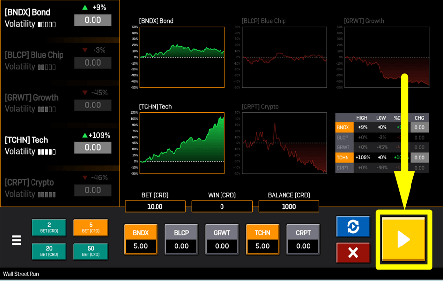 Wall Street Run ПОРА ИГРАТЬ В АЗАРТНЫЕ ИГРЫ.