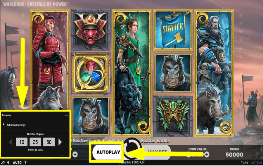 Warlords Crystals of Power TOURNE AUTOMATIQUEMENT.