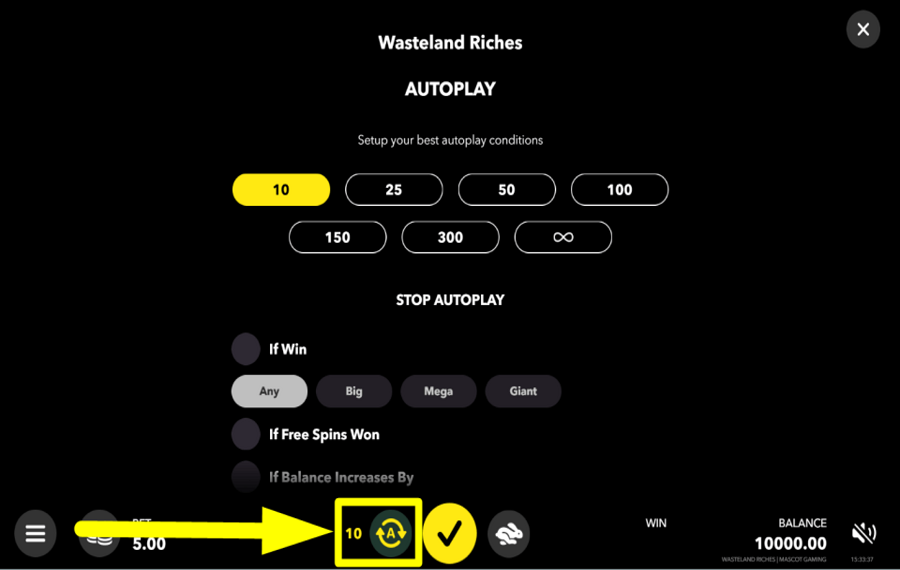 Wasteland Riches CONTINUE AUTOMATICALLY.