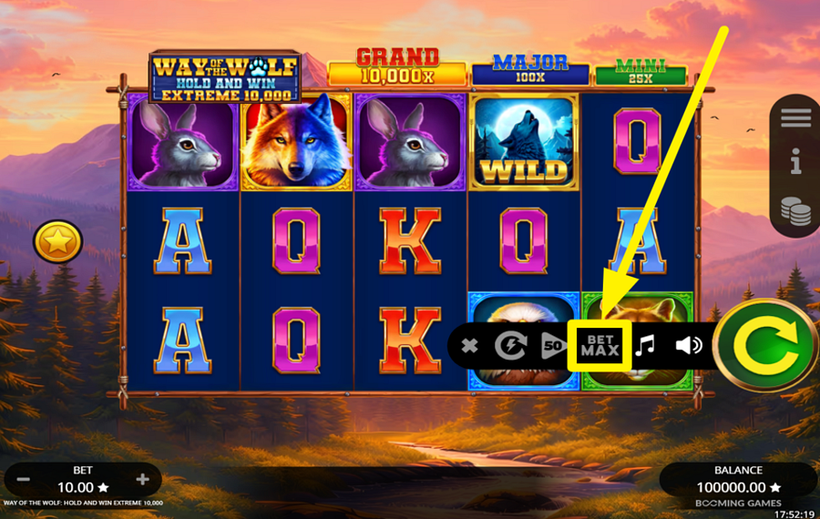 Way of the Wolf Hold and Win Extreme 10000 СТРЕМИТЕСЬ К МАКСИМАЛЬНОМУ ЛИМИТУ СТАВОК.