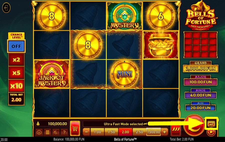 Wazdan Bells of Fortune ACCÉLÉREZ LE JEU.