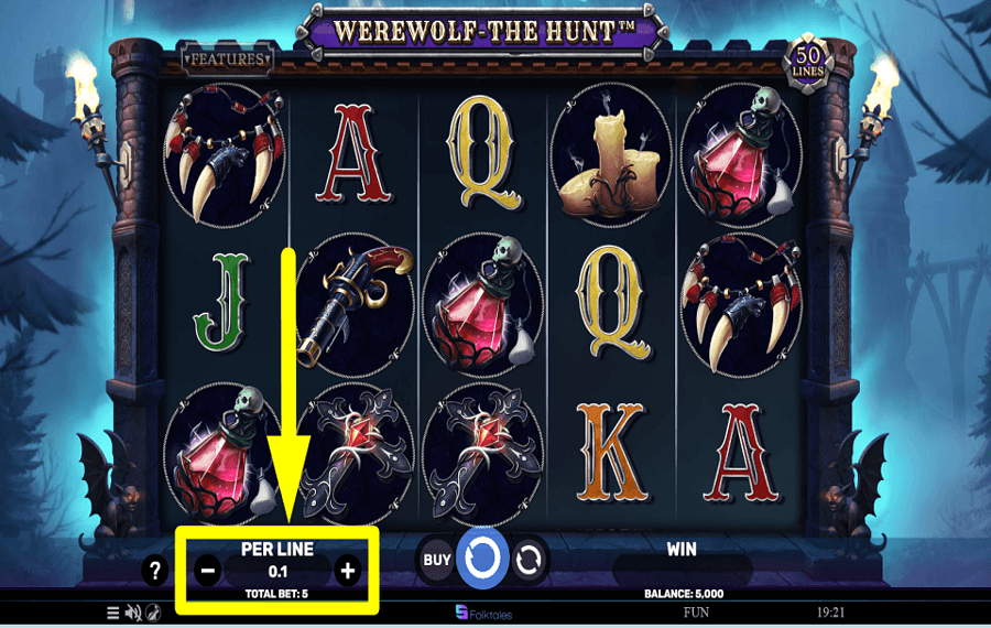Werewolf The Hunt DEN EINSATZ FESTLEGEN.