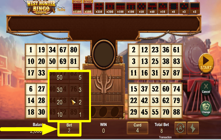 West Hunter Bingo ОПРЕДЕЛИТЕ СВОЮ СТАВКУ.