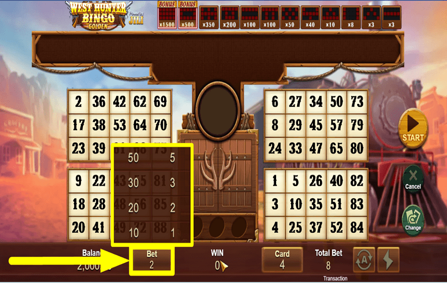 West Hunter Bingo DECIDI LA TUA SCOMMESSA.