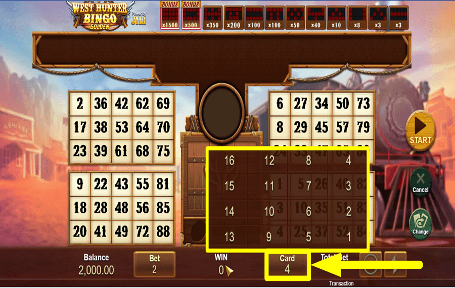 West Hunter Bingo METTI LE TUE CARTE.