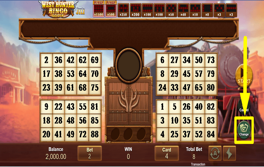 West Hunter Bingo MESCOLA I NUMERI.