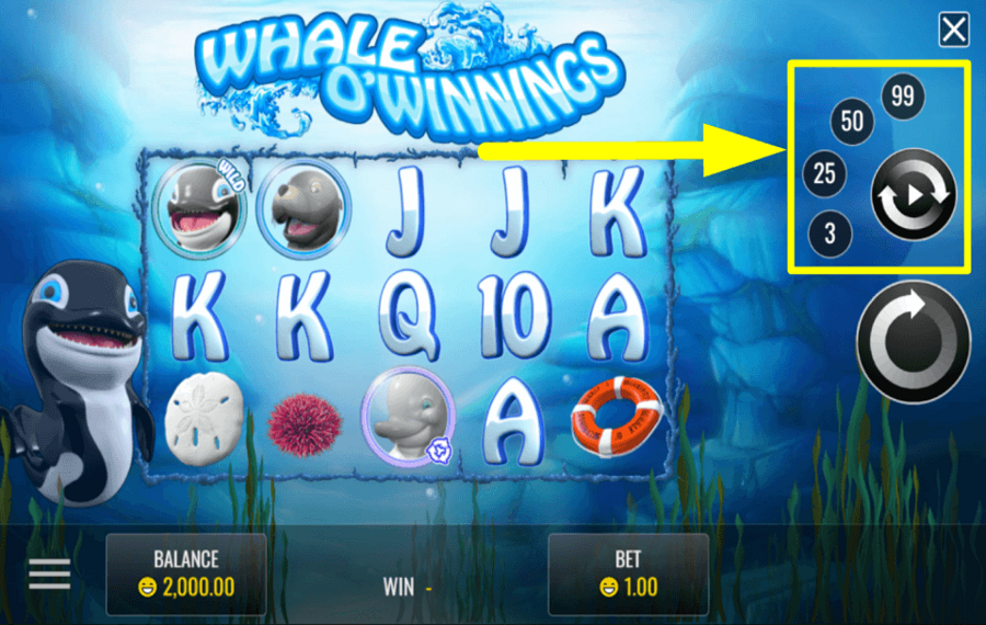 Whale O Winnings ACTIVATE AUTOPLAY.