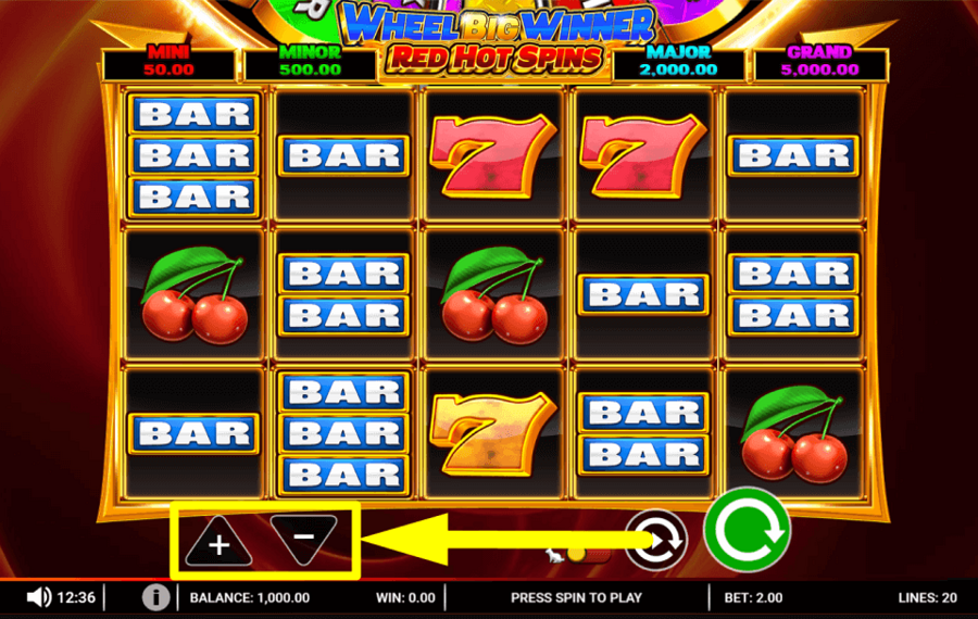 Wheel Big Winner Red Hot Spins ВЫБЕРИТЕ СУММУ СТАВКИ.