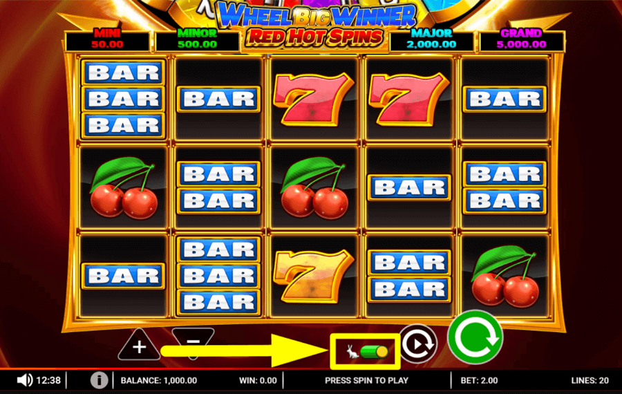 Wheel Big Winner Red Hot Spins УСКОРИТЕ ВРАЩЕНИЯ.
