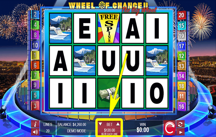 Wheel of Chance II Choose your bet amount.