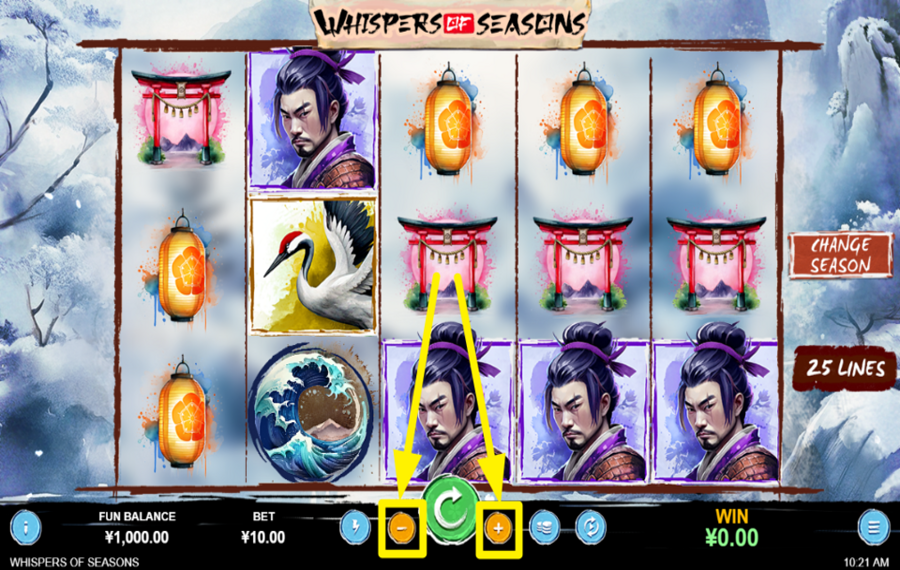 Whispers of Seasons Weisen Sie einen Einsatzwert zu.