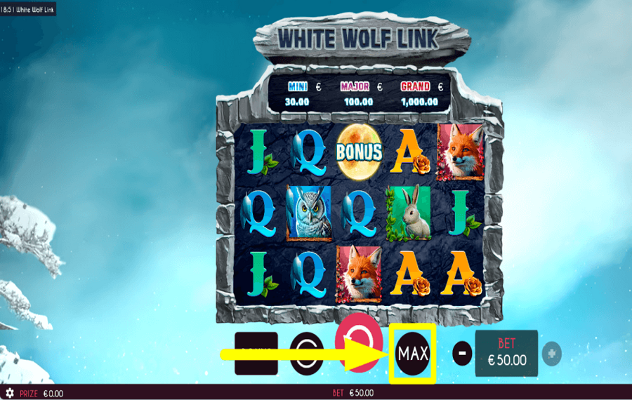White Wolf Link CAST MAXIMUM BET.