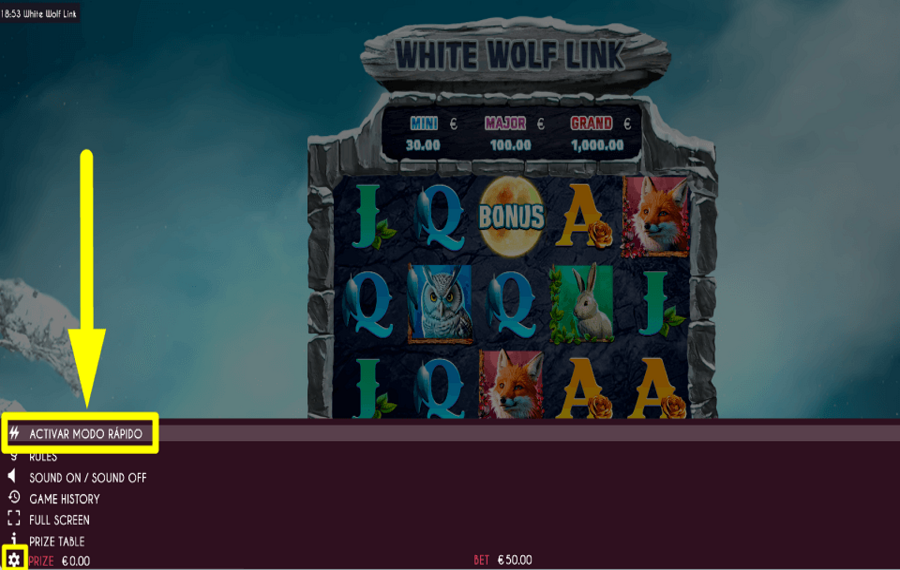 White Wolf Link CHANGE GAME SPEED.