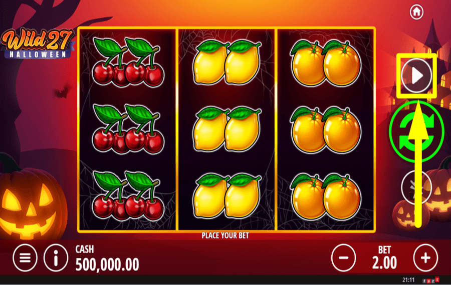 Wild 27 Halloween GIRAR AUTOMÁTICAMENTE.